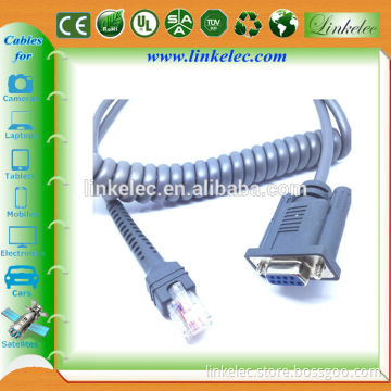 Straight/Coiled Symbol Barcode Scanner USB Cable for LS2208